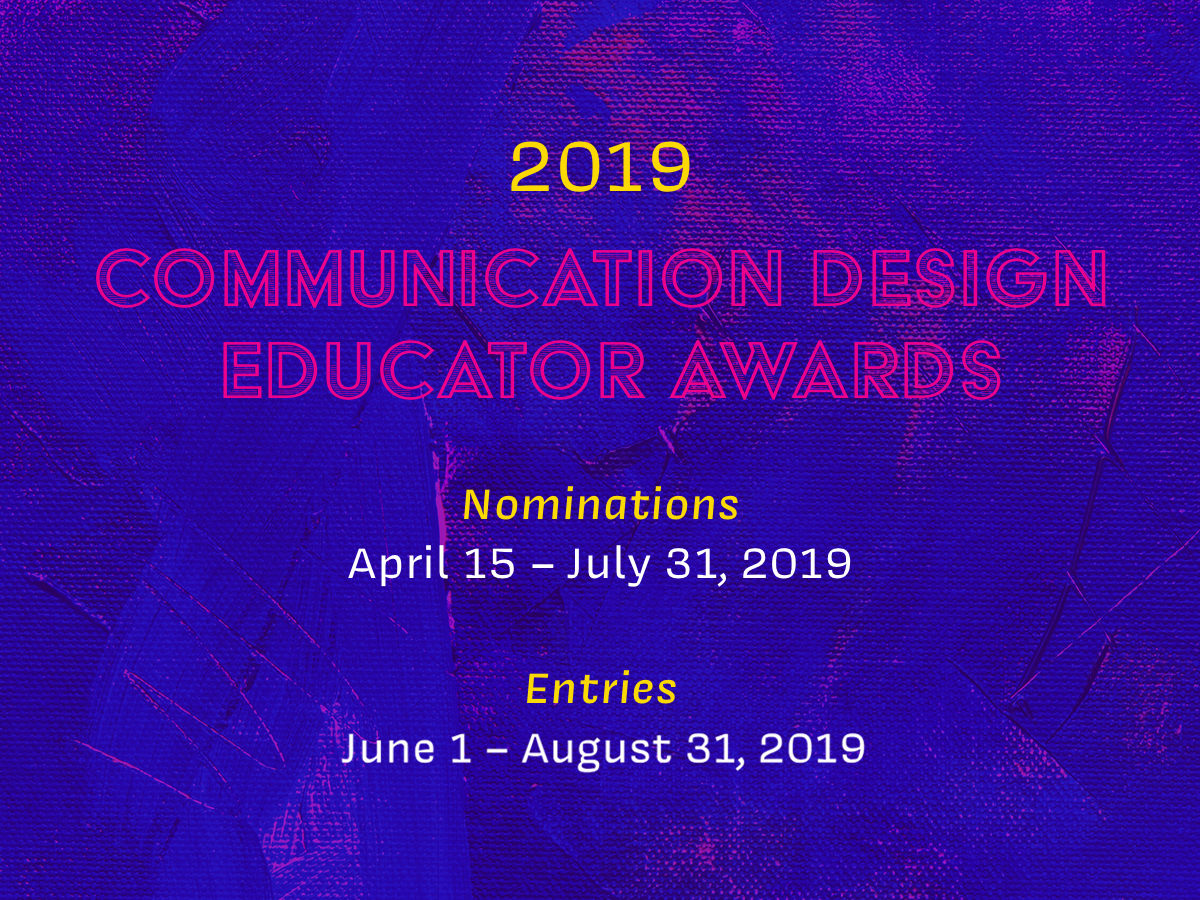 Call for Entries: 2019 Communication Design Educators Awards