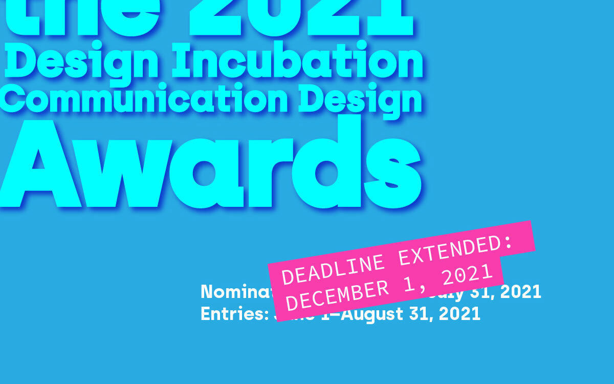 Extended Deadline: Design Incubation Awards 2021
