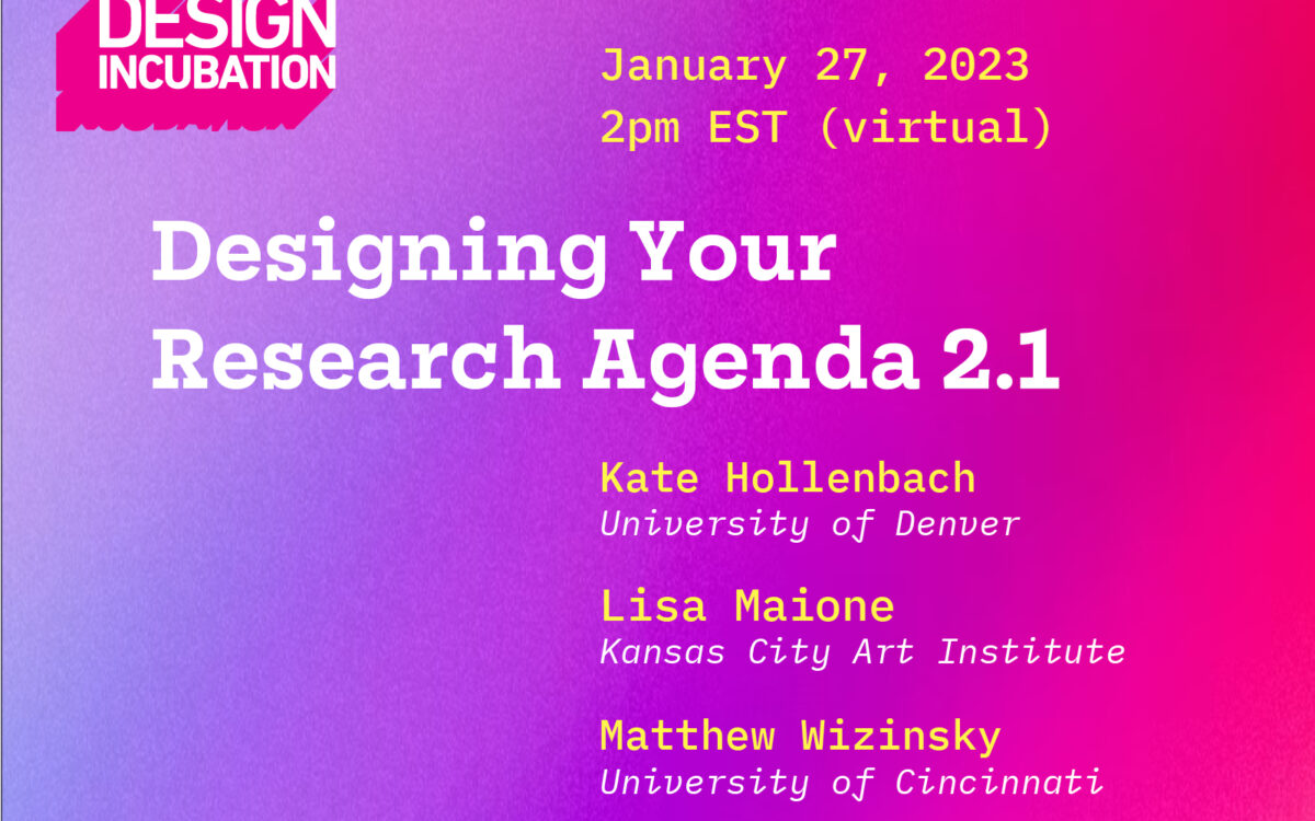 Designing Your Research Agenda 2.1