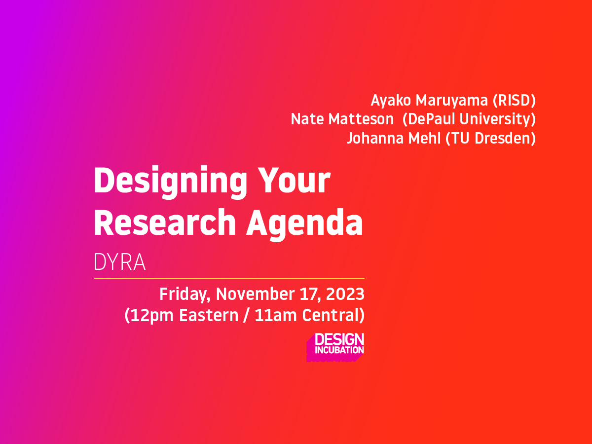 Designing Your Research Agenda (DYRA) 3.1