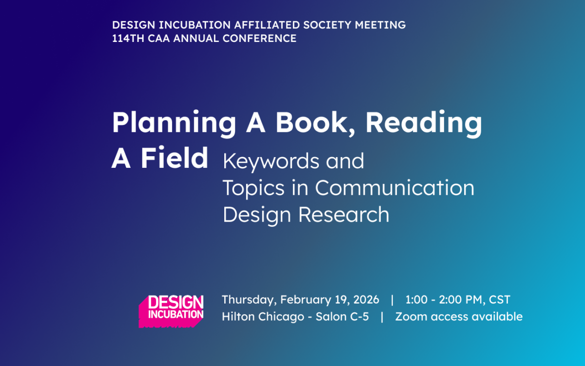 Planning a Book, Reading a Field: Keywords and Topics in Communication Design Research