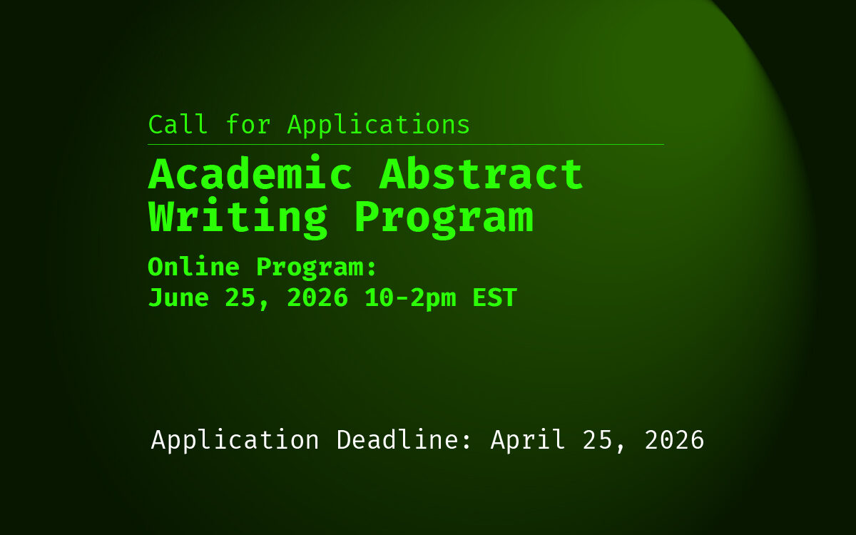 CFP: Academic Abstract Writing Program 2026