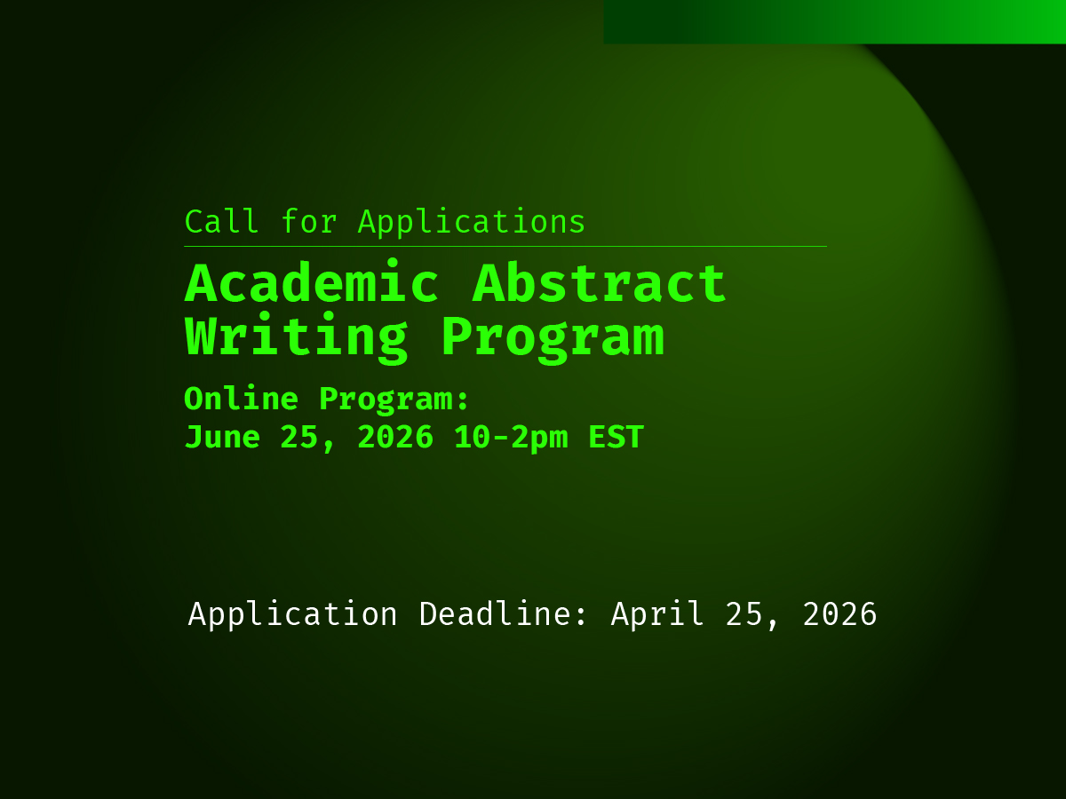 CFP: Academic Abstract Writing Program 2026