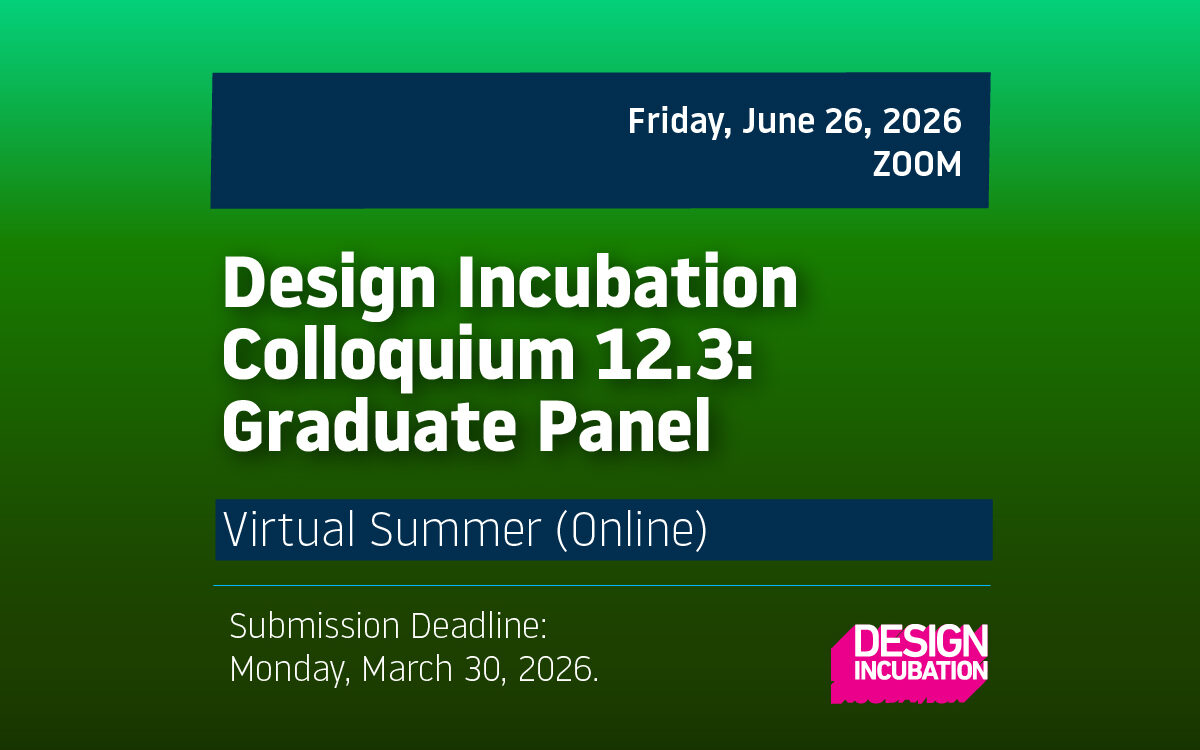 Call for Submissions, Colloquium 12.3: Virtual Summer Graduate Panel